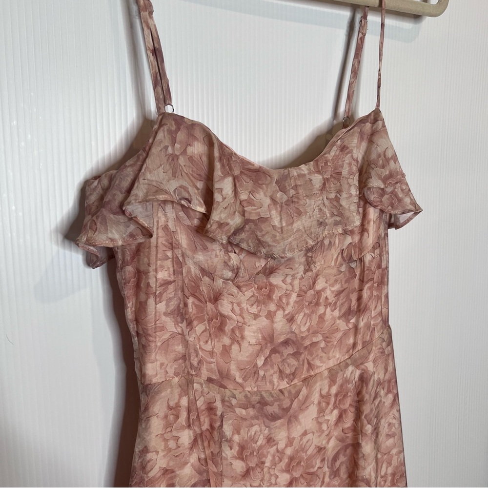 NWT LULUS Cherished Sweetheart Dusty Pink Floral Bustier Midi Dress. Size Small‎ - Picture 6 of 13